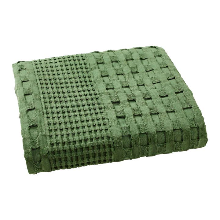 VHC Brands - Wholesale Throw Pillow Cover - Waffle Weave Olive Green Body Pillow Cover 54Lx20W