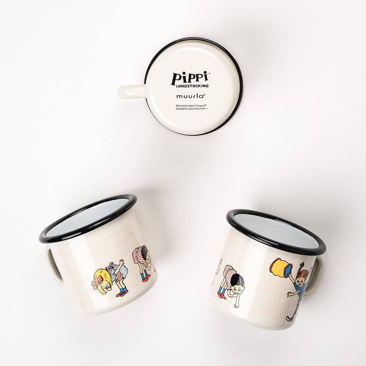 Dsignhouse - Wholesale Coffee Mug - Pippi Longstocking enamel mug 2,5dl The Snirkle Hunt1