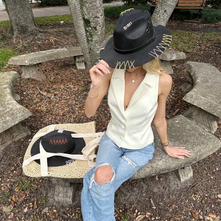 Campelle – Fedora - Mulher por atacado – Chapéu Preto Monaco 2.04