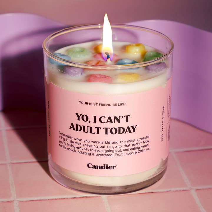 Candier - Wholesale Jar/Filled Candle - CANT ADULT CEREAL CANDLE