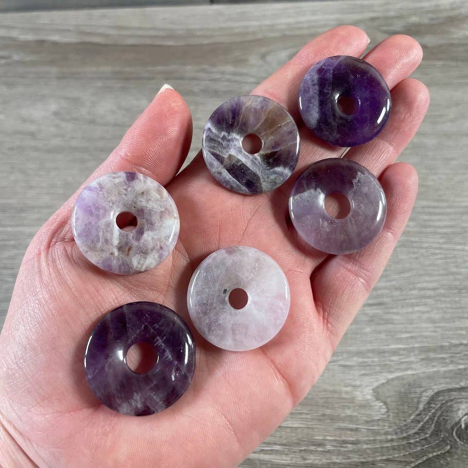 Keystone Crystals - Wholesale Spiritual Stone/Crystal - Donut Pi Stone 30mm Gemstone Pendant –  Strung or Plain22
