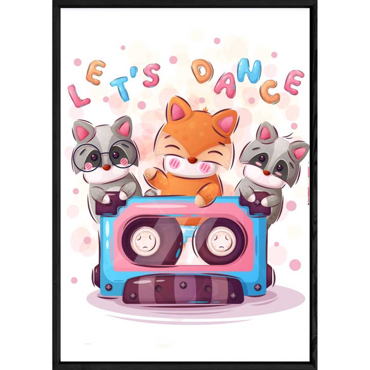 Tableau multi-animaux – 23x32 – Cadre en bois et en verre pour la vente par ELISE ET LOUISE