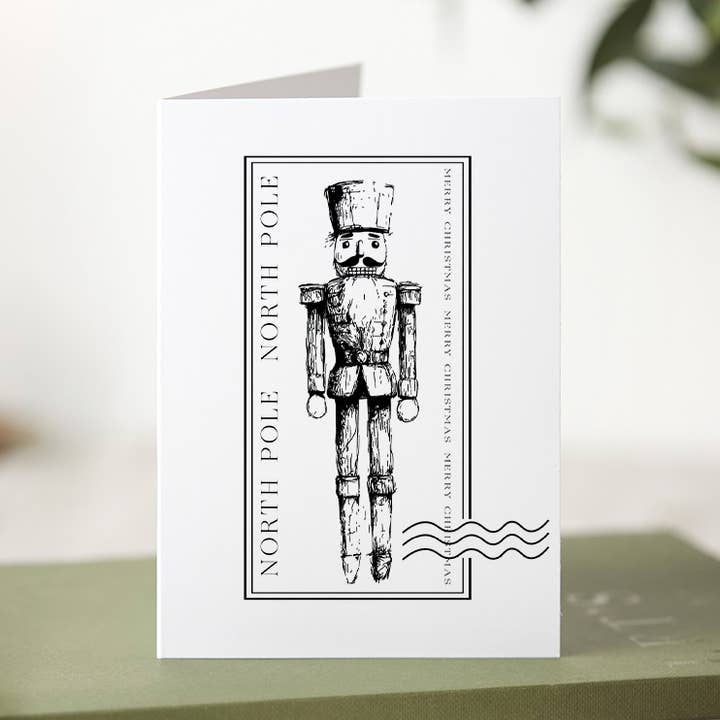 North Pole Nutcracker Greeting Card for wholesale by Porter Lane Home