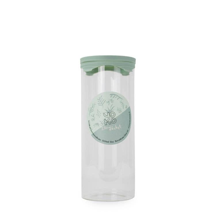 YOKO DESIGN – wholesale Jar – borosilicate glass jar with silicone lid 1500 ml0