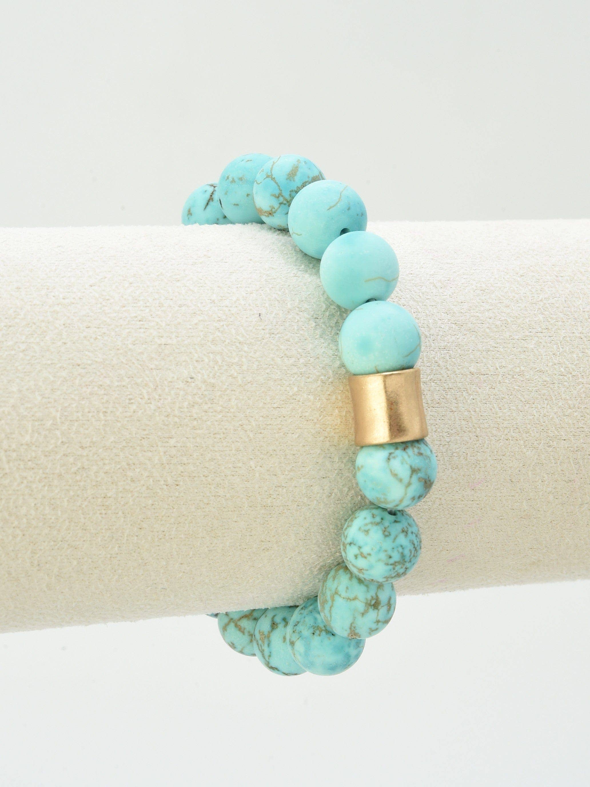 MiMi Wholesale - Wholesale Beaded Bracelet - JB6004 Gold Accent Beaded Bracelet5