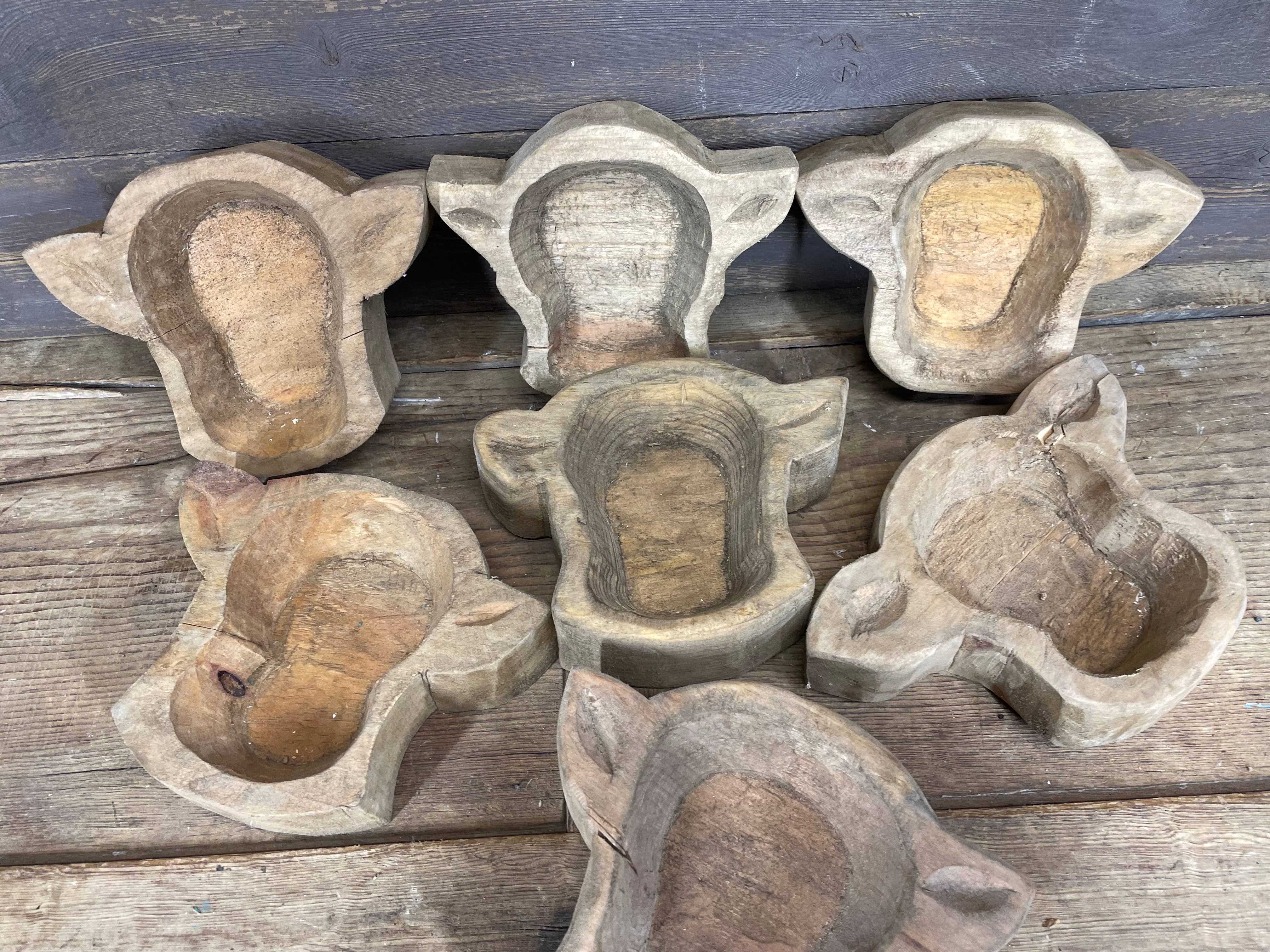 My Amigos Imports - Venta al por mayor Bandejas/platos/boles decorativos - NFC-Cabeza de Vaca Mini-8x7 en-Sin Terminar-NFC-Cabeza de Vaca Mini-5$2