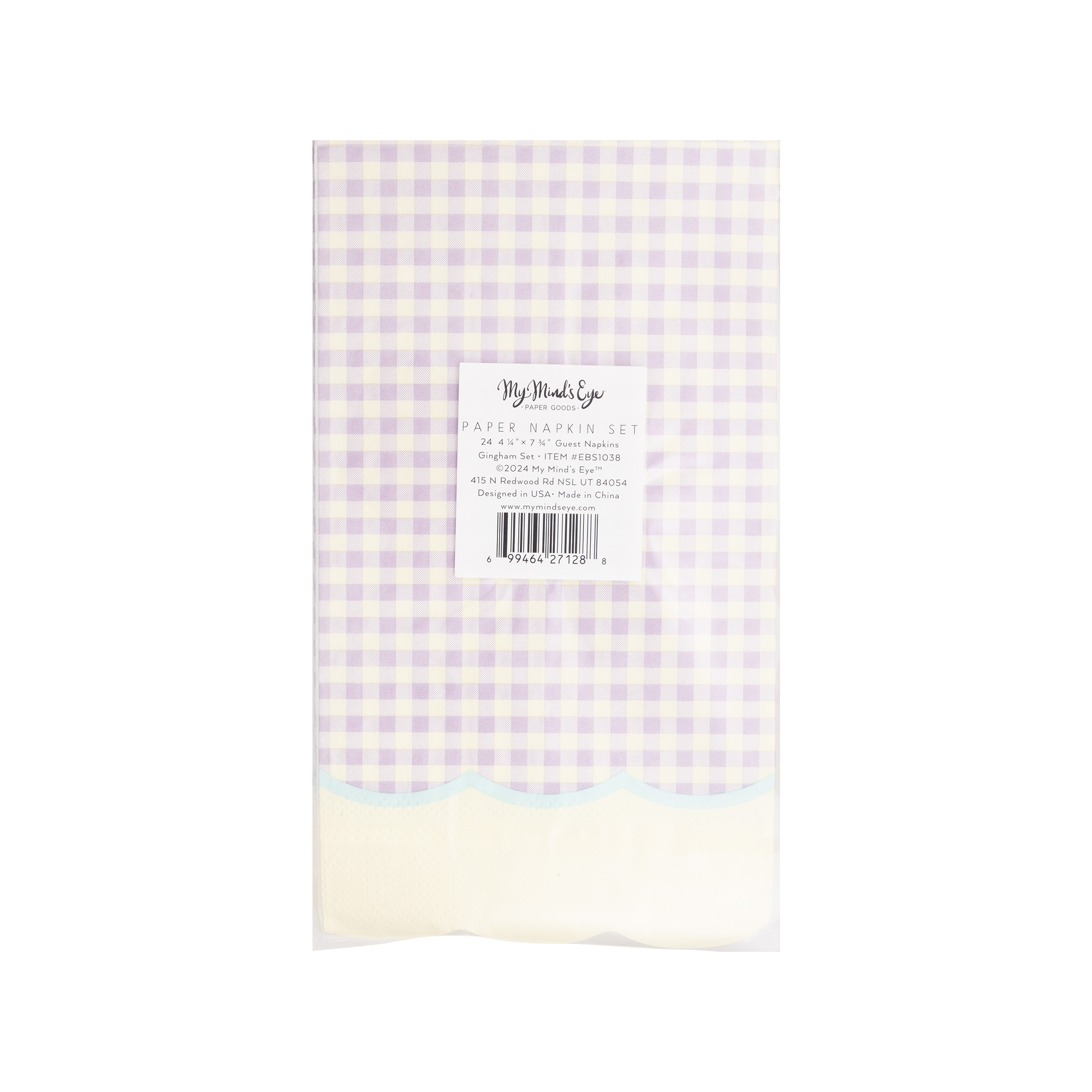 My Mind’s Eye - Wholesale Disposable Napkin - EBS1038 - Gingham Napkin Set5