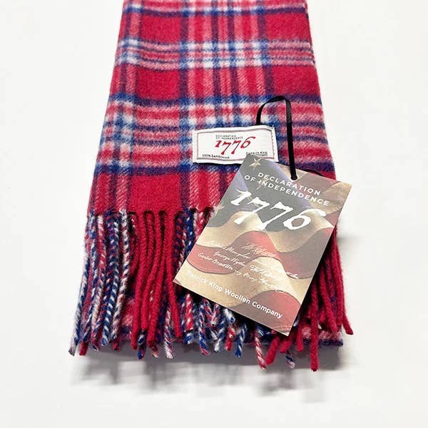 Patrick King Woollen Company - Wholesale Scarf - Unisex - 1776 Declaration of Independence Lambswool Plaid Scarf3