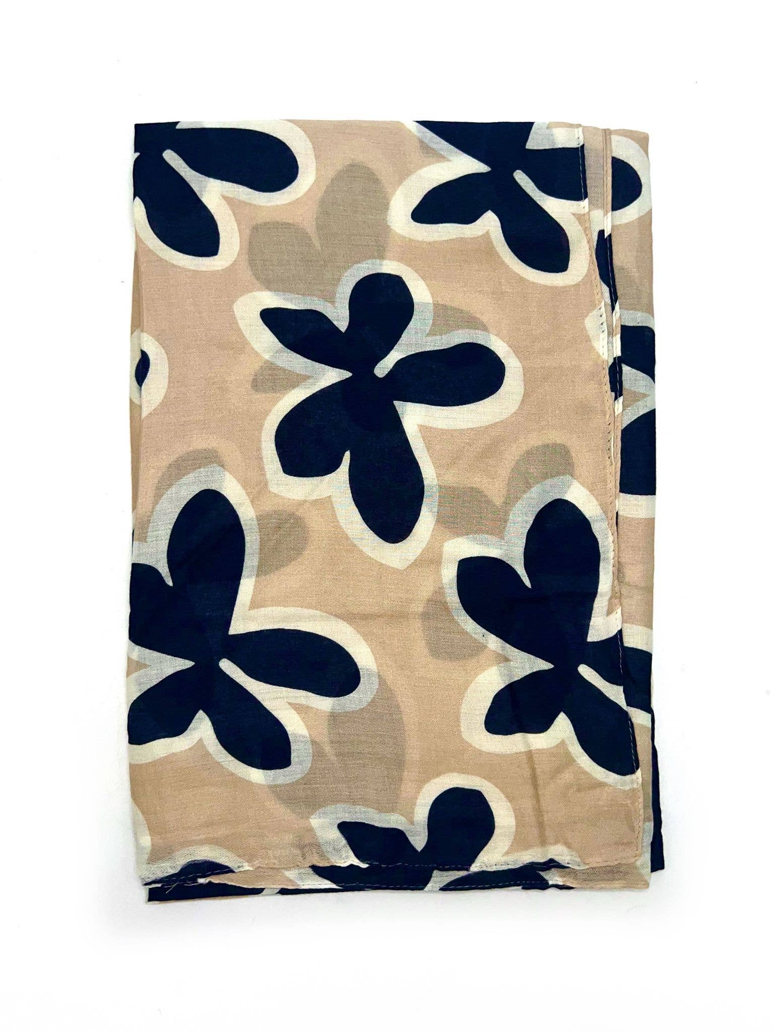 LINETA - Wholesale Scarf - Women's - HH-291 Scarf with large flower print pattern7