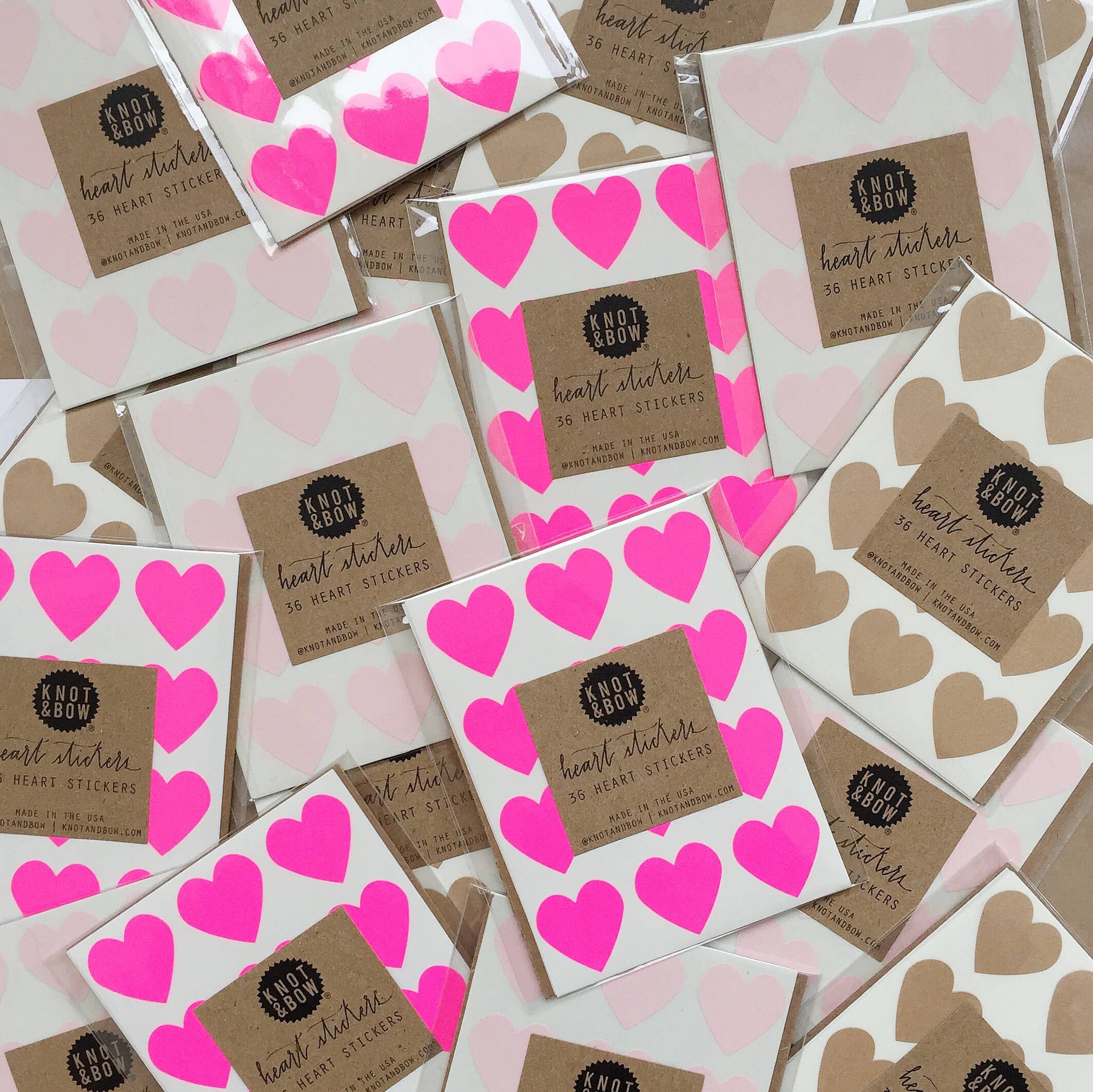 Knot & Bow - Vendita all'ingrosso Adesivo - Adesivi Cuore Oro2