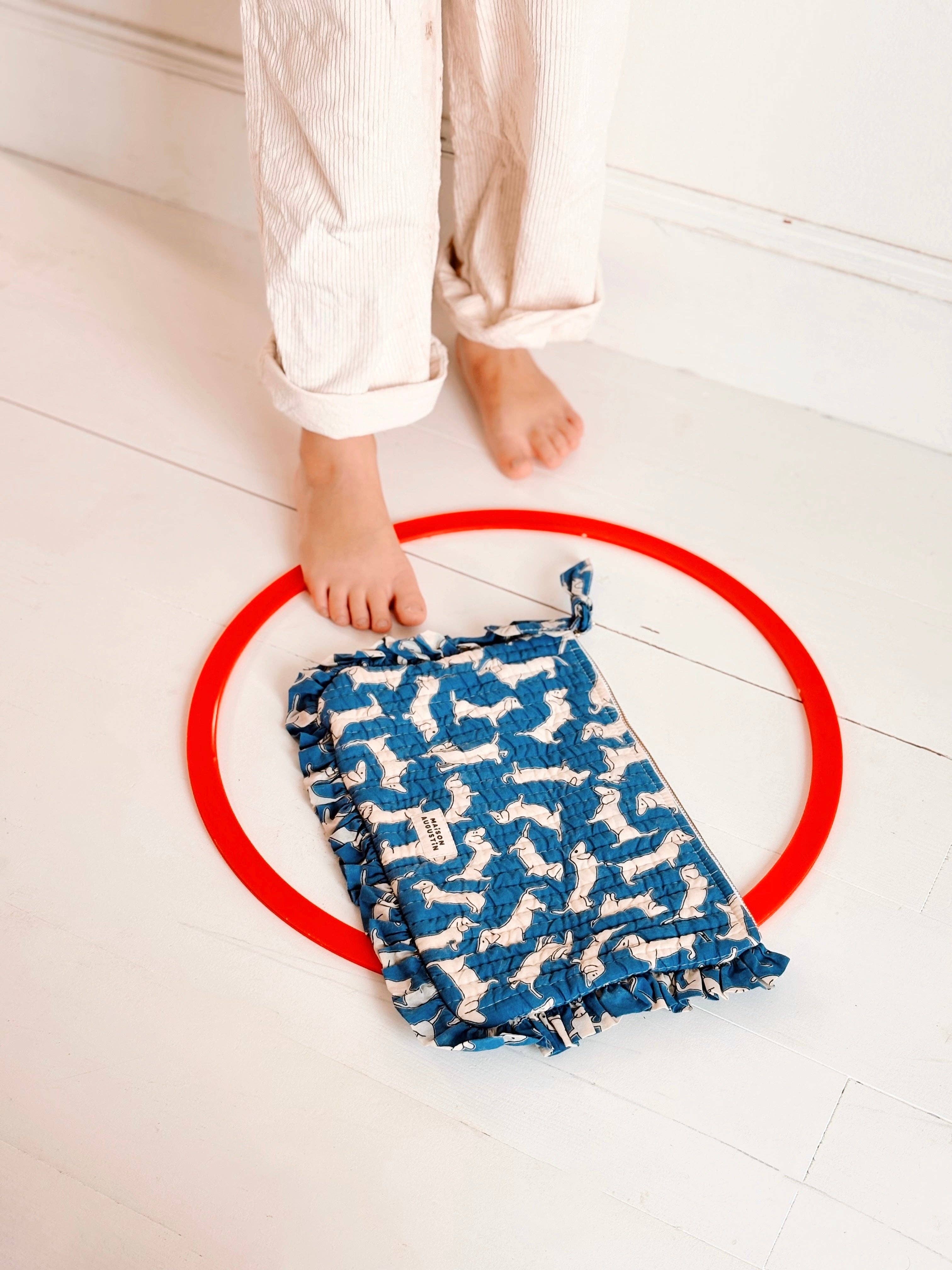 Maison Augustin - Wholesale Pouch - Women's - Large blue dachshund pouch1