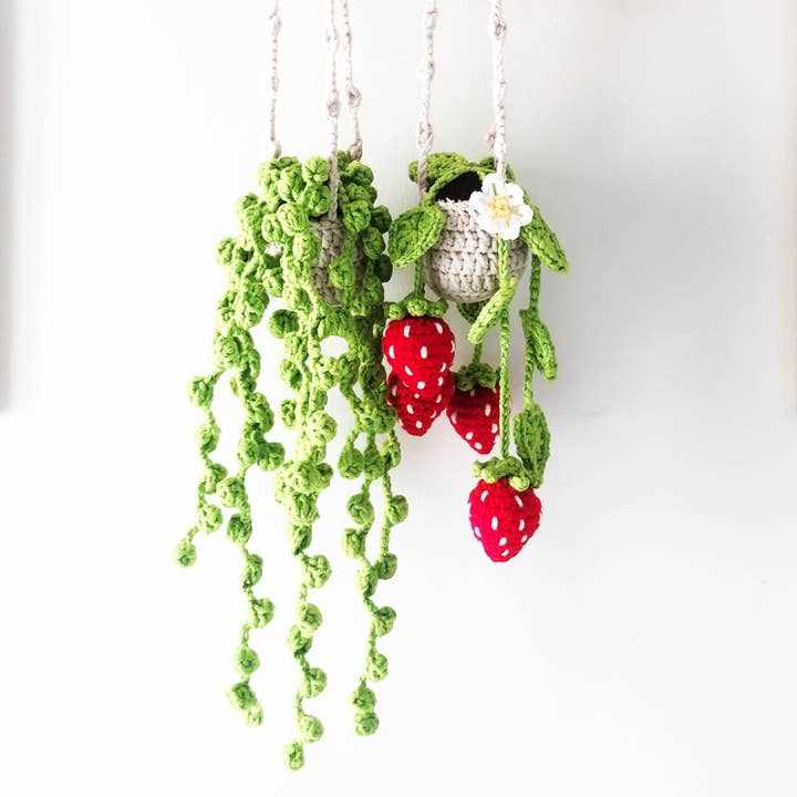 TOMOPOD LLC - Wholesale Stuffed/Plush Toy - Kids & Baby - Car Hanging Plant Crochet , Crochet Hanging Plant