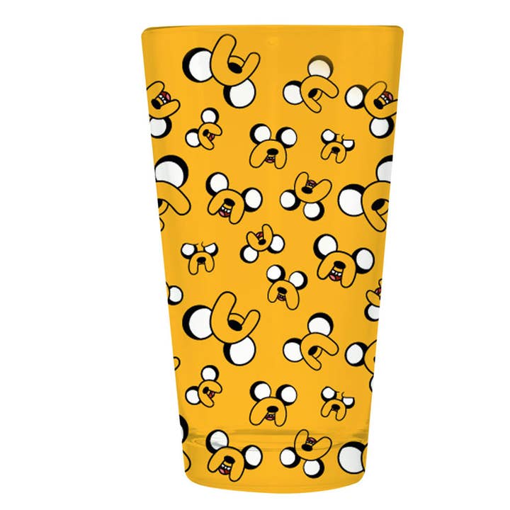 Adventure Time - Verre à pinte 16 oz avec visage de Jake partout pour la vente par Official Store