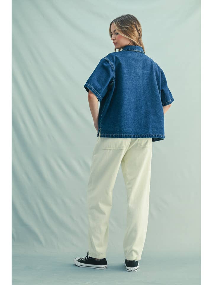 Wishlist Apparel - Vente Chemise – femme - CHEMISE EN JEAN À BOUTONS / WL25-11256T3