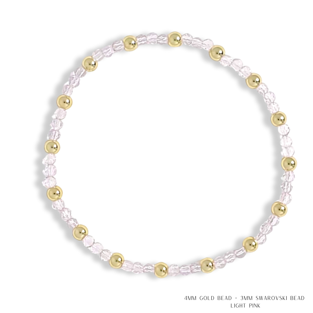 Savvy Bling - Vendita all'ingrosso Bracciale con perline - Bracciale con Perline in Oro e Cristalli Swarovski - Più Colori29