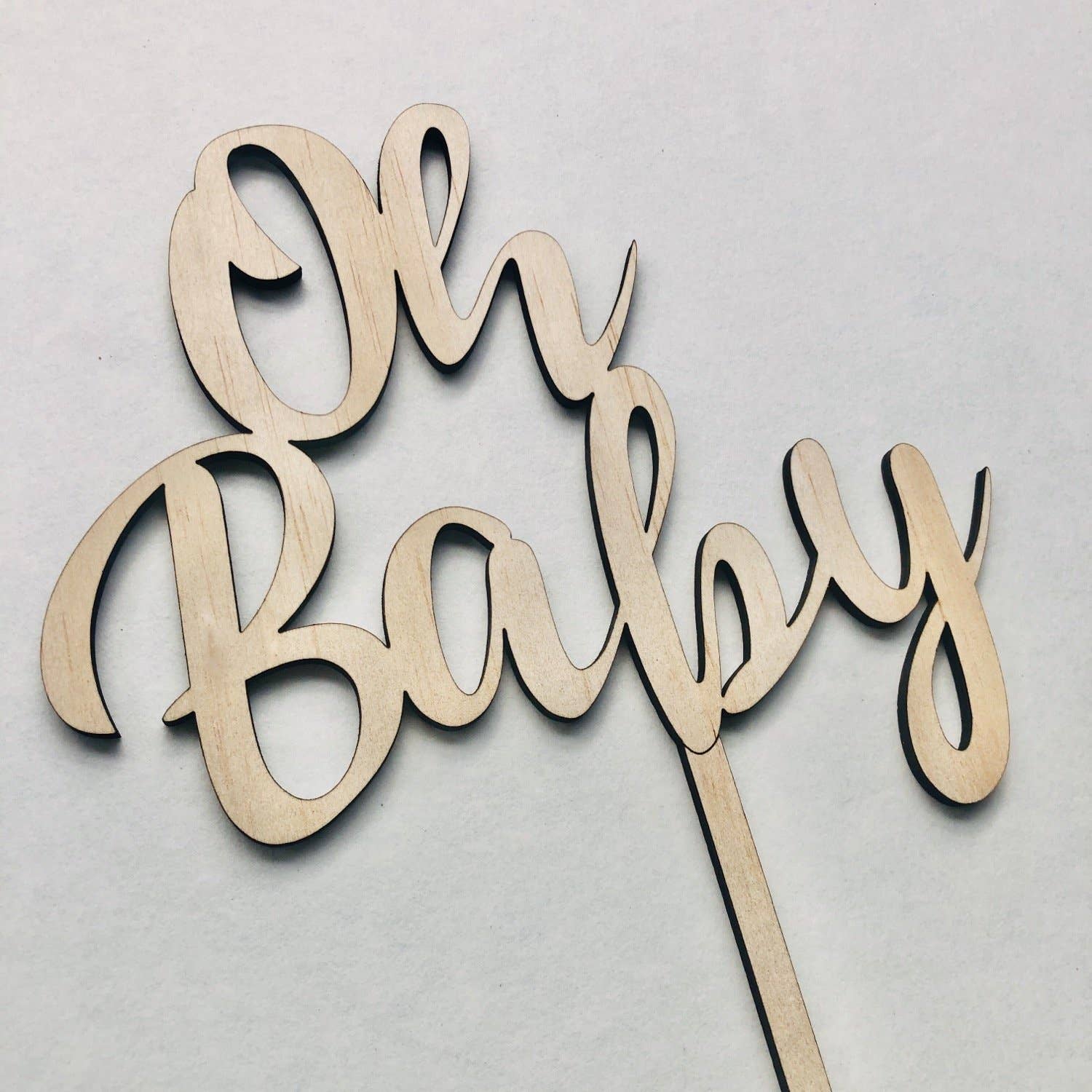 Timber Tinkers - Wholesale Cake/cupcake topper - Oh Baby Cake Topper1