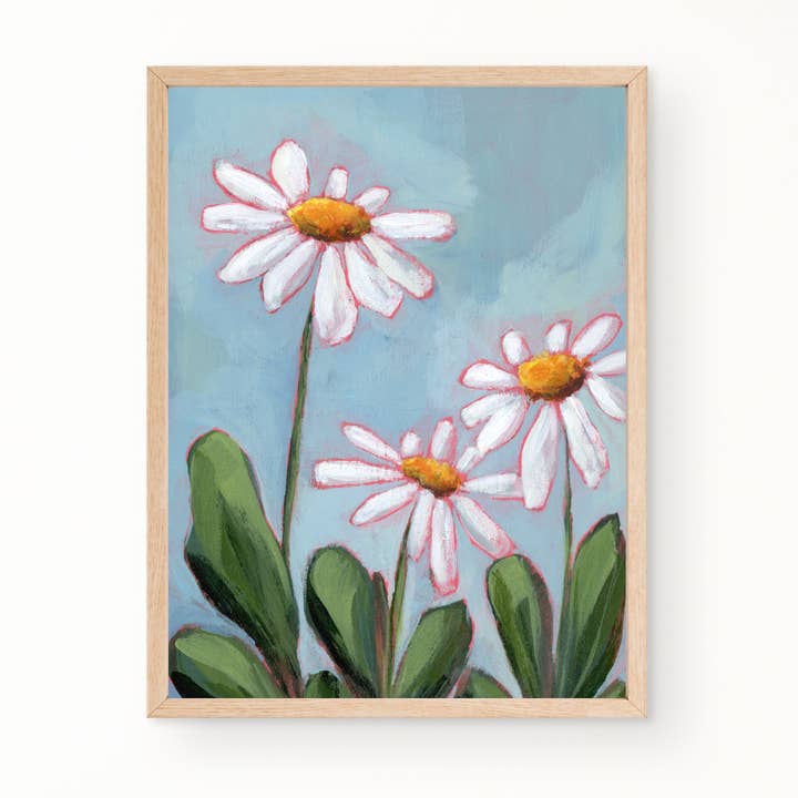 "Dainty Daisies" Floral Fine Art Print for wholesale by Shelly Cluff Art