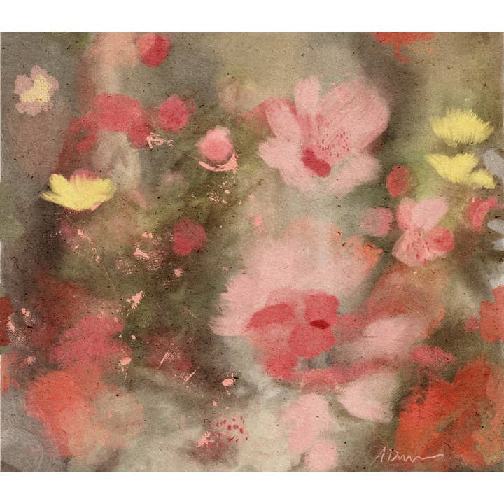 Anna DiVito Studio - Wholesale Everyday Greeting Card - PINK ROSY HUE CARD | FLORAL GREETING CARD | BLANK CARD