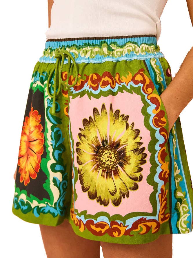 MULTI Ensemble chemise et short boutonnés à imprimé floral en vente sur Faire5