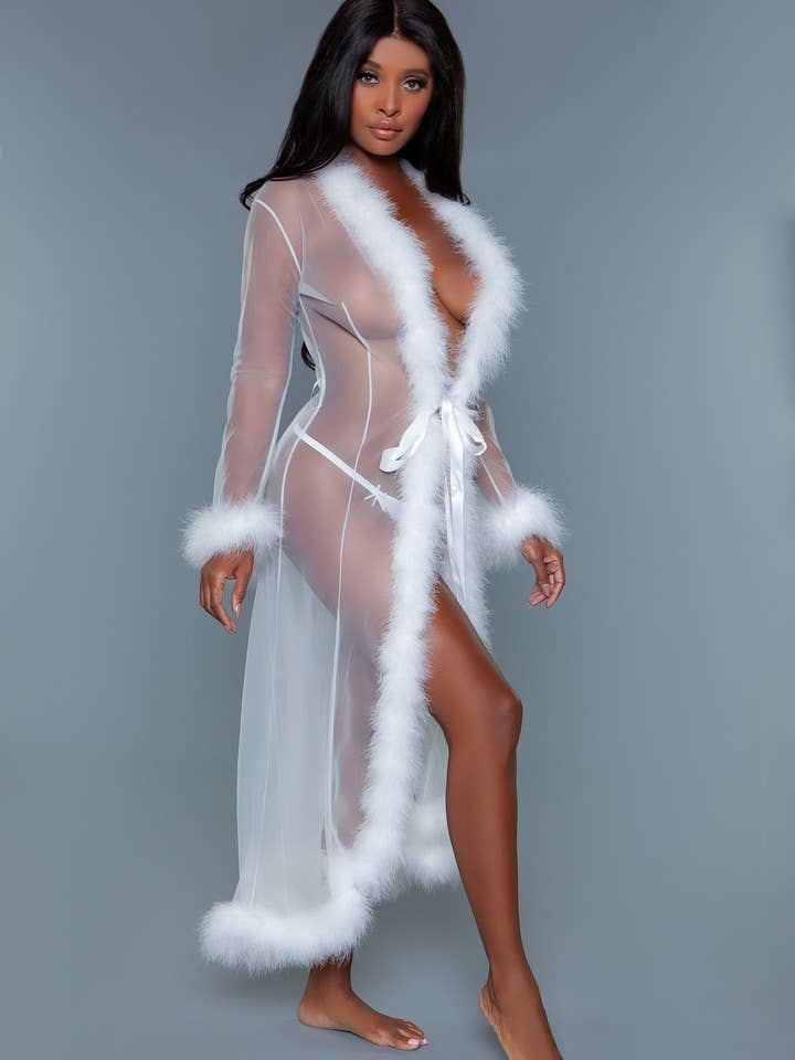 BeWicked - Wholesale Robe - Women's - BW1650 Marabou Robe37