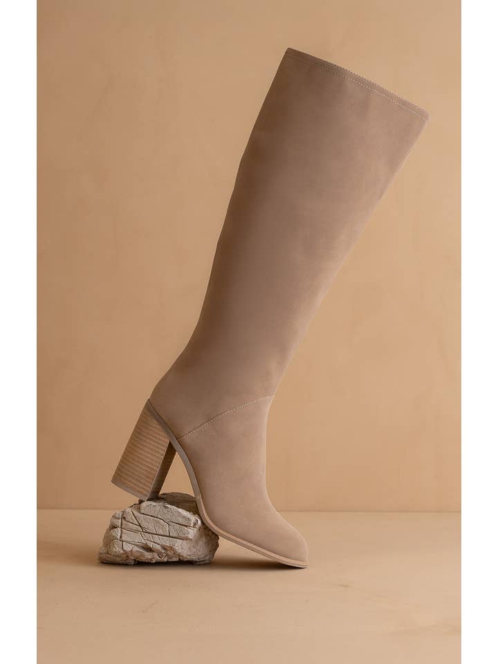 The Shiloh Cedar Wood | Knee High Block Heel Boot for wholesale on Faire3