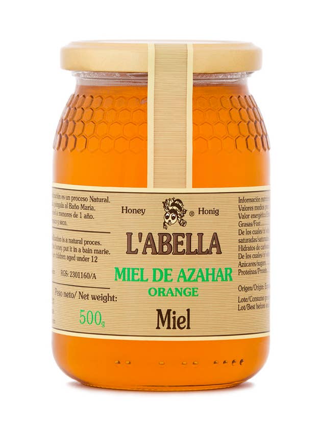 Miele di mandorle, fiori d'arancio e timo L'Abellamel, confezione da 1,5 kg per la vendita all'ingrosso da parte di L'ABELLA MIEL