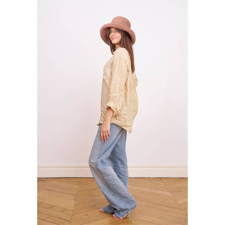 SANS-ARCIDET PARIS - Wholesale Straw Hat - Women's - FANY SS24 - Raffia hat with soft edges1