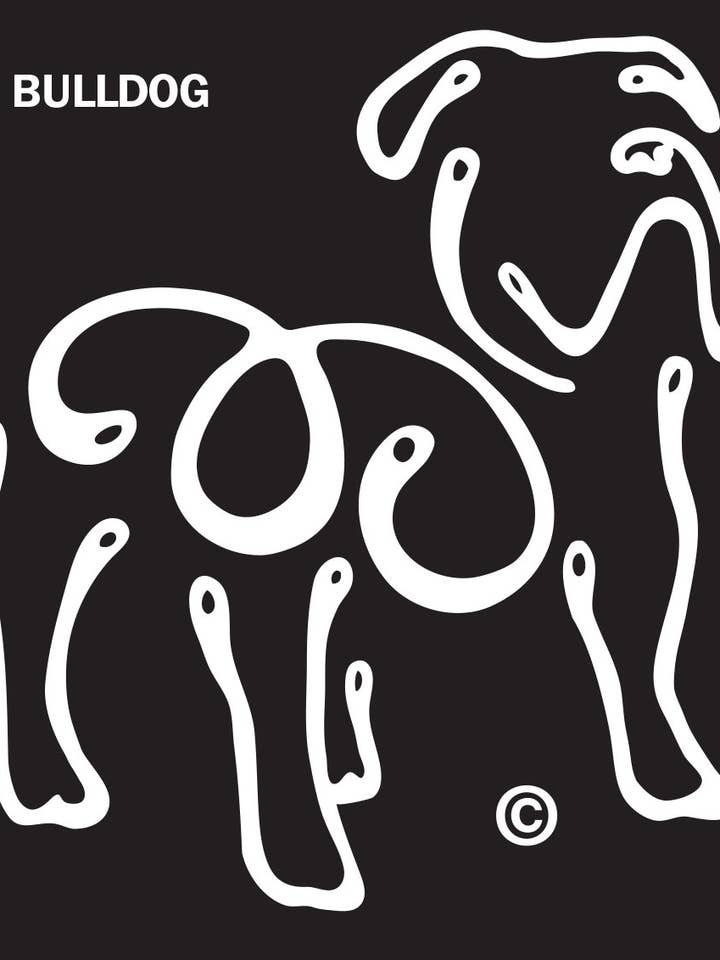 Italiano Bulldog K-line Tatuaggio Finestra per la vendita all'ingrosso da parte di Pet Gifts USA, LLC