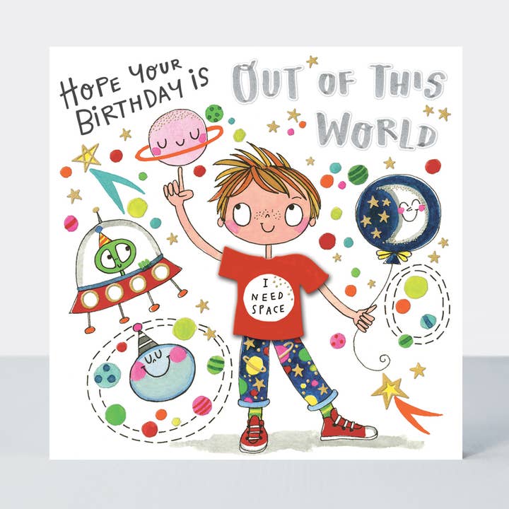 T-Party - Fødselsdagsdreng/Space Rockets for engroshandel hos Rachel Ellen Designs