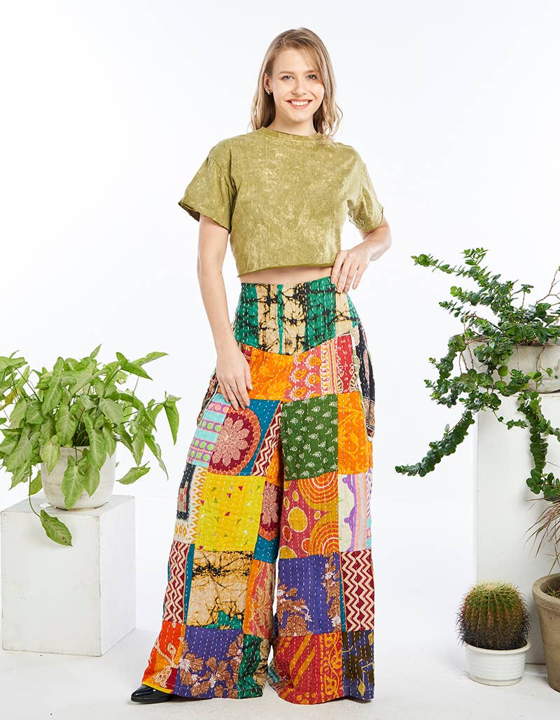 Kathmandu Imports - Wholesale Pants - Women's - WIDE-LEG COTTON PANT (KT-1634)