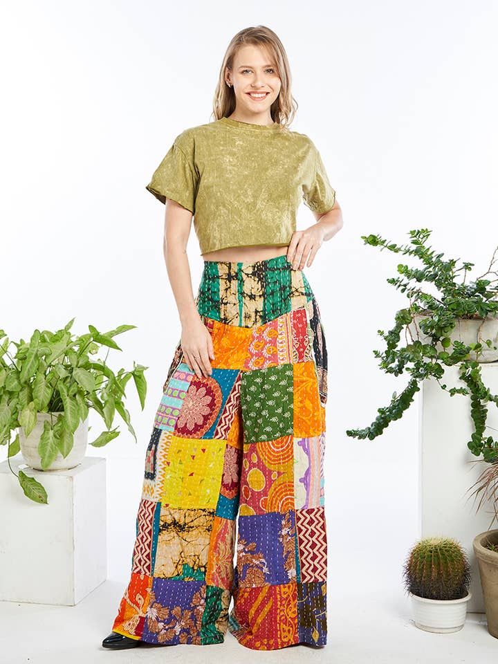 Kathmandu Imports - Wholesale Pants - Women's - WIDE-LEG COTTON PANT (KT-1634)0
