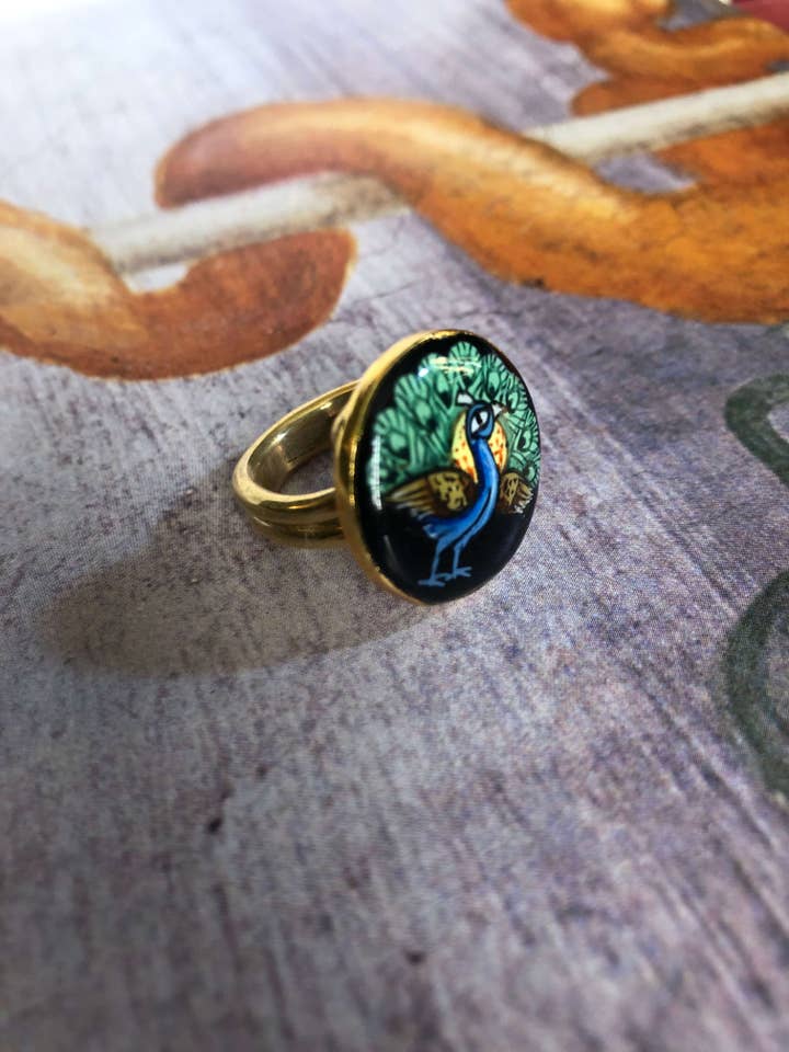 PEACOCK RING for wholesale by Bon Bon