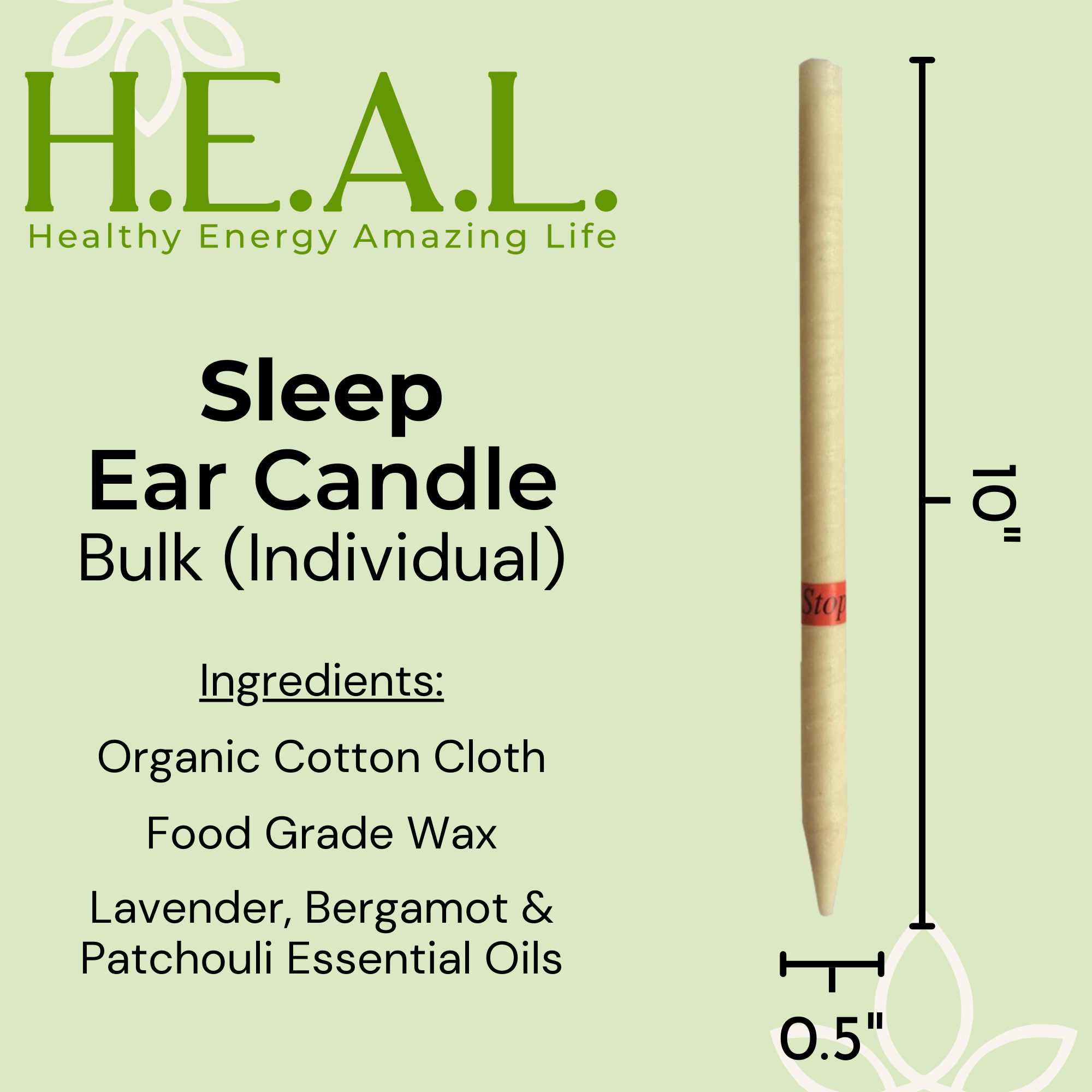 Healthy Energy Amazing Life - Wholesale Tapered Candle/Candlestick - Lavender, Bergamot & Patchouli Ear Candles by Doc Harmony1
