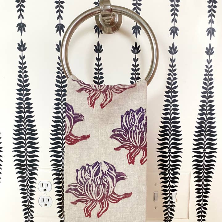 Tulusa – Großhandel Geschirrtücher – -Leinen Geschirrtücher Lotus in Rose's Sunset1