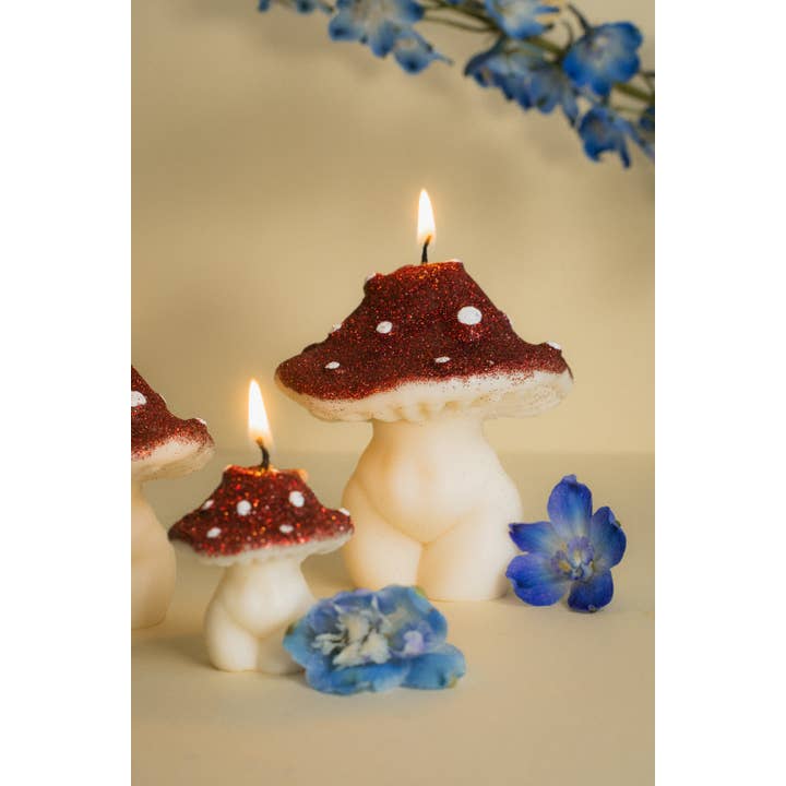 Interlude Candles - Venta al por mayor Velas de diseño llamativo - Trío de Velas de Hongo Diosa Brillantes de Cera de Soya10