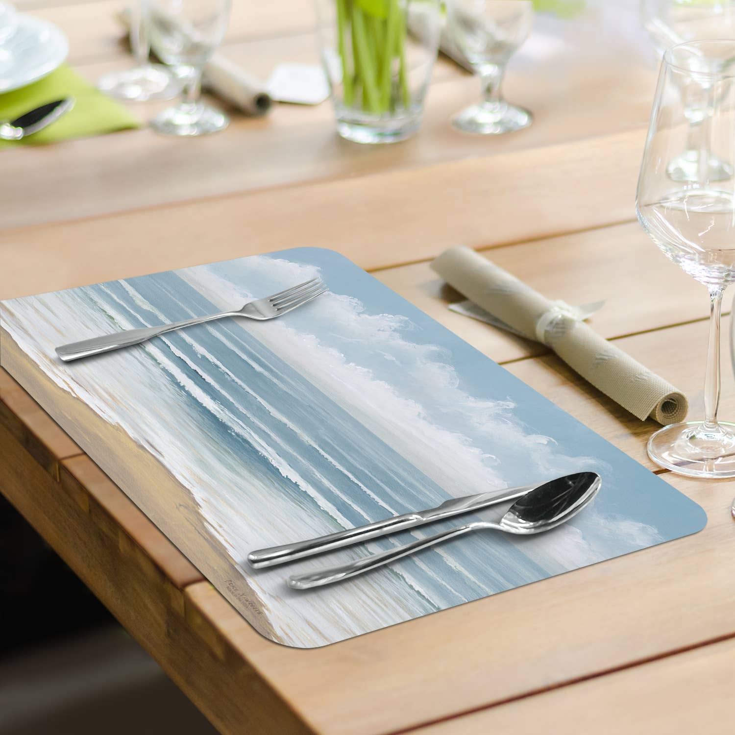 CounterArt/Highland Home/Thirstystone - Vendita all'ingrosso Tovagliette - Tovagliette in plastica flessibili reversibili con paesaggi costieri6