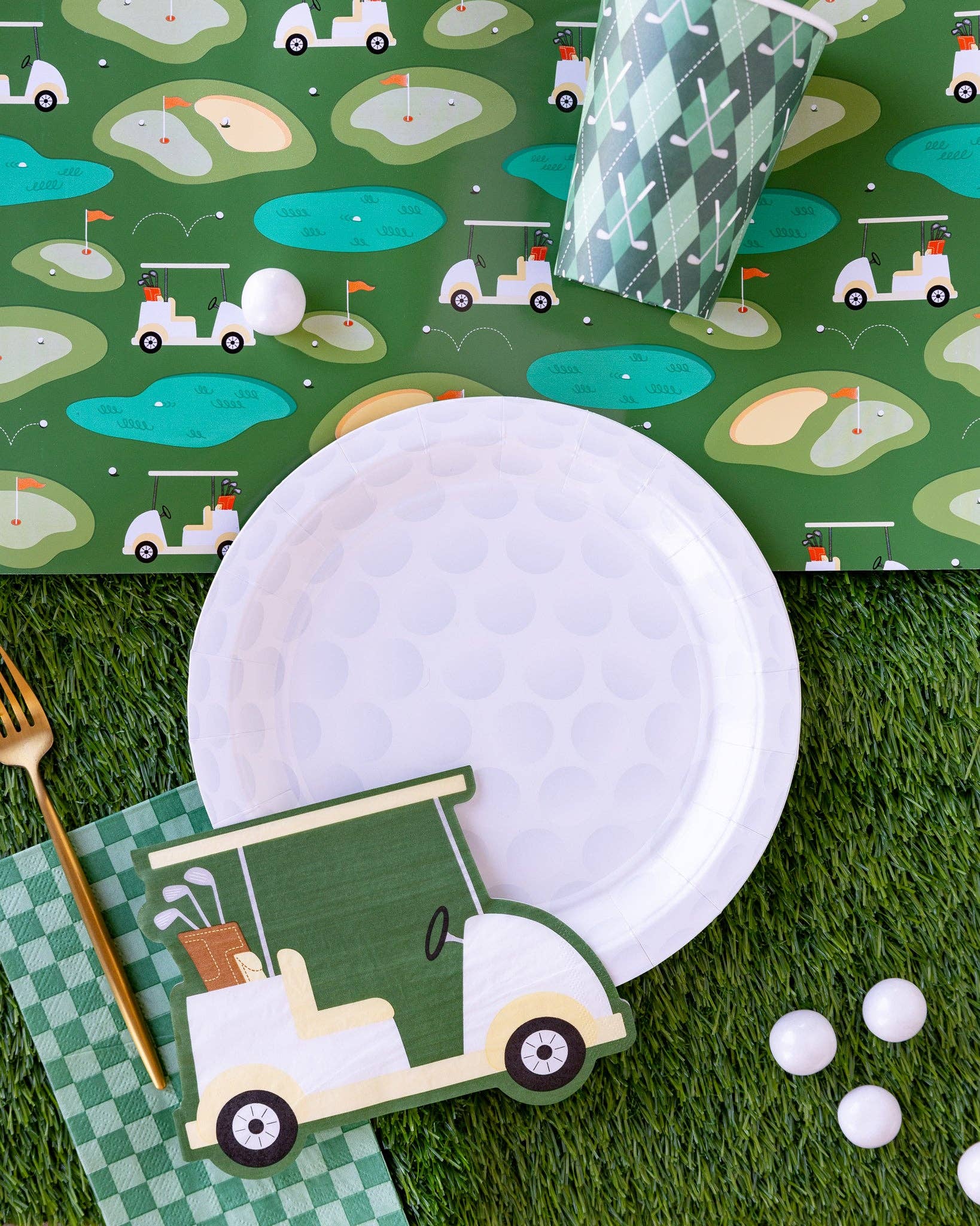 My Mind’s Eye – wholesale Disposable table cover/runner – GLF1120 - Golf Paper Table Runner2