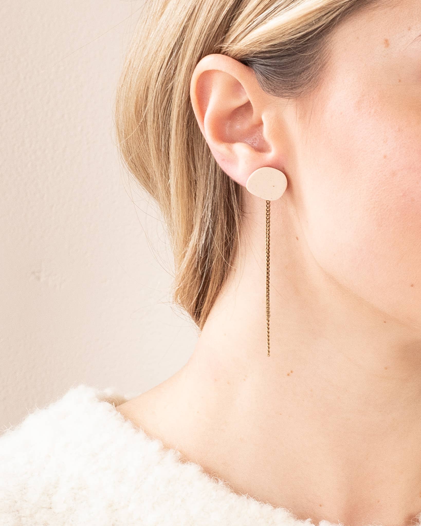 Inimini Homemade - Vendita all'ingrosso Orecchini pendenti - organico: stud + catena14