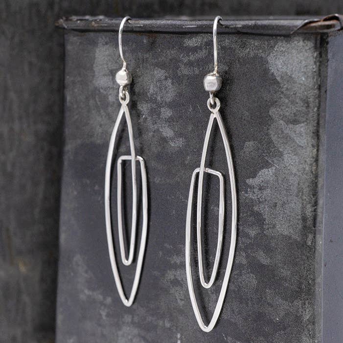 Paperclip Earring on Hook for wholesale by Corazón Sterling