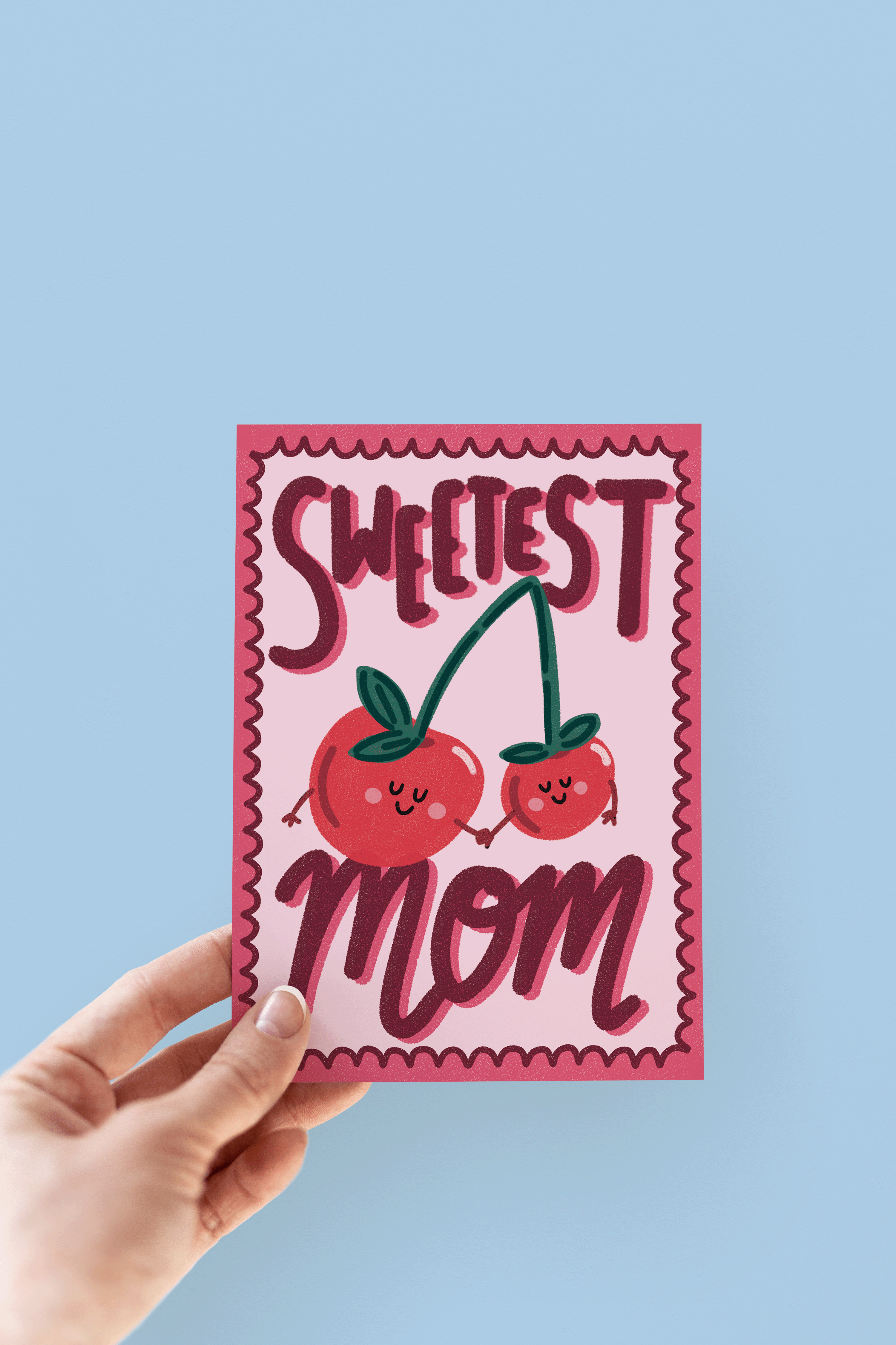 The Shelley Society - Wholesale Mother's Day Card - Sweetest Mom Cherry Greeting Card1