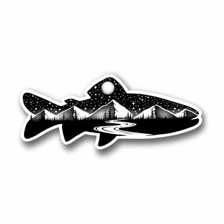 Trout Fish Sticker for wholesale by Sticker Art