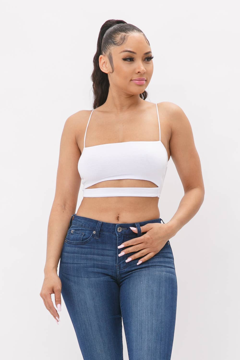 Julia by LoveJ - Wholesale Knit Top - Women's - Front Cutout Detail Crop Top19