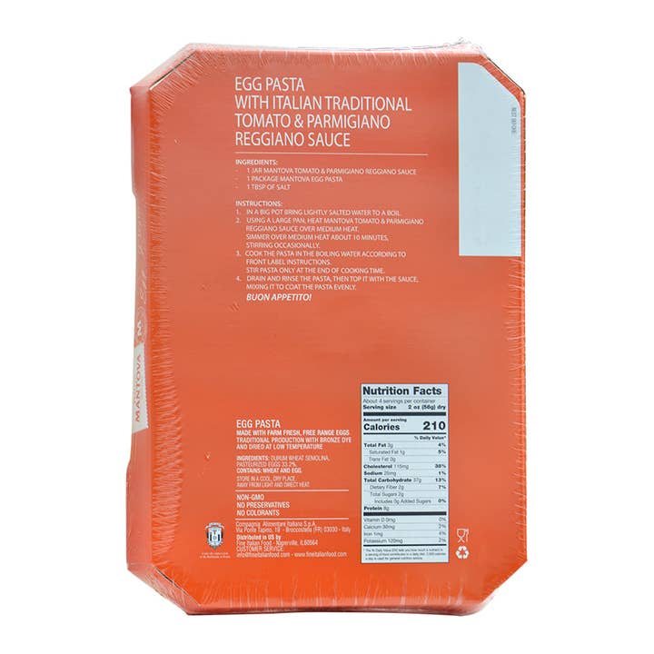 Fine Italian Food - Wholesale Pasta - Mantova Egg Fettuccine Pasta, 8.8 oz.