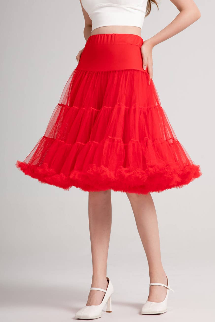 Dolly & Dotty – wholesale Skirt – Women’s – Fluffy Petticoat in Red2