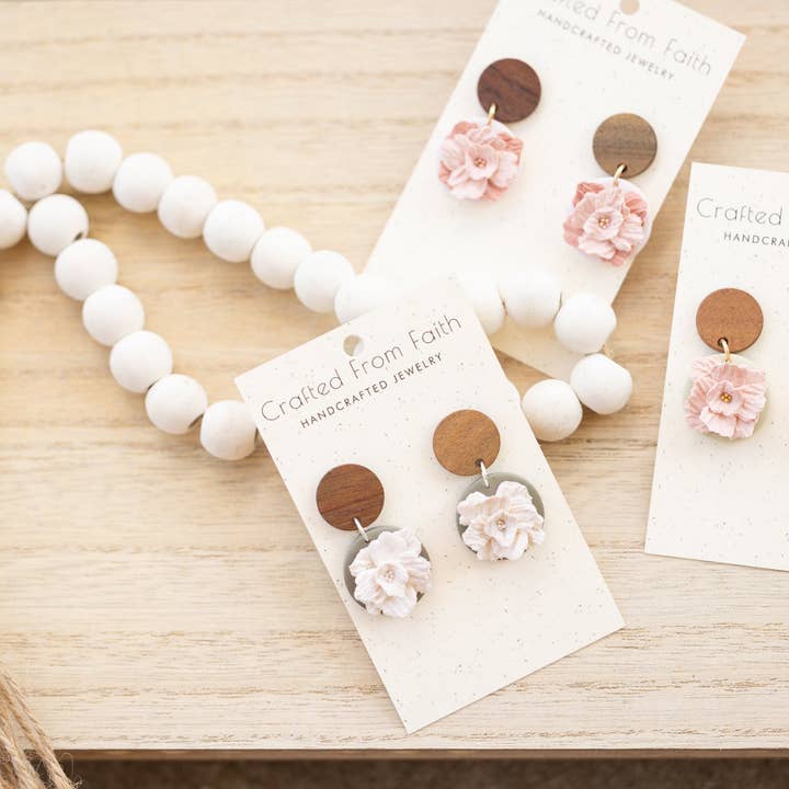 Crafted From Faith, LLC - Wholesale Dangle Earrings - Carnation Dangles2