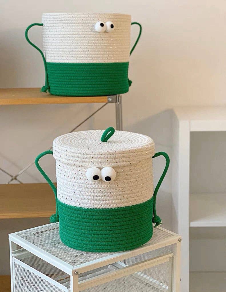 INSPECIAL HOME - Wholesale Laundry Basket - Handwoven Whimsical Big Eyes Laundry Storage Basket Bag 6
