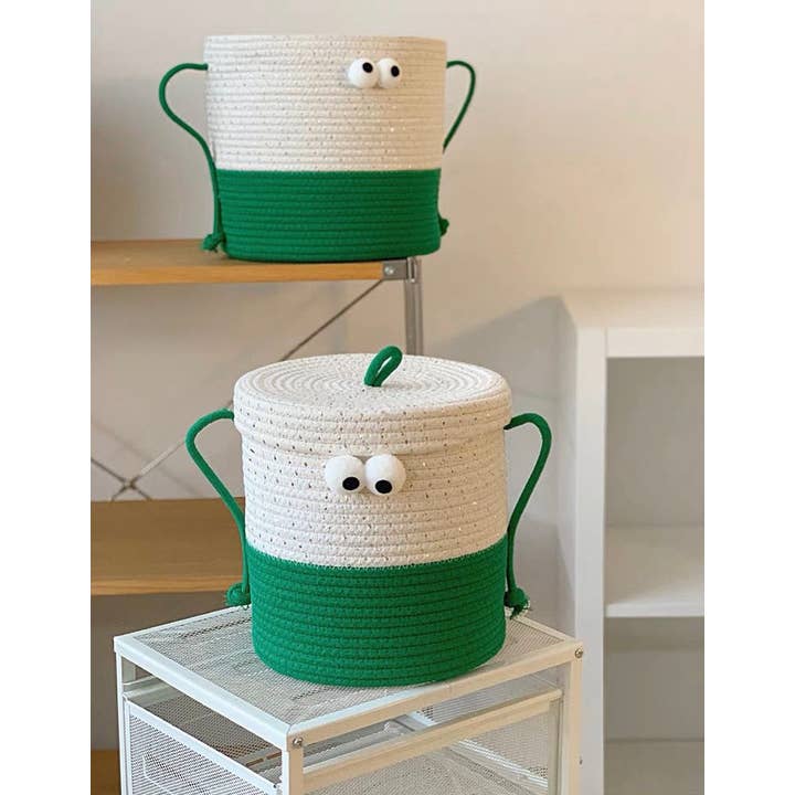 INSPECIAL HOME - Wholesale Laundry Basket - Handwoven Whimsical Big Eyes Laundry Storage Basket Bag 6