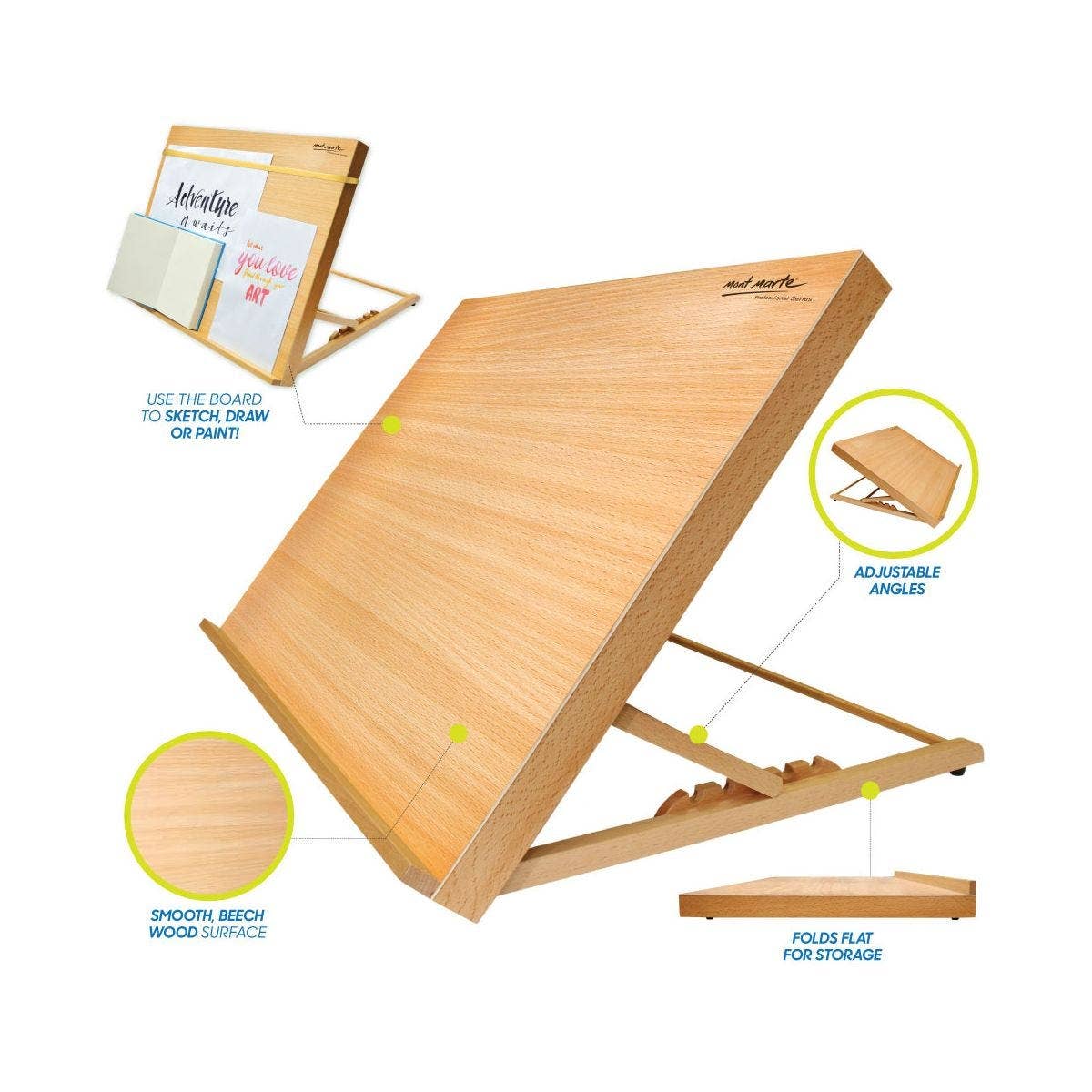 Mont Marte Usa, Inc. - Wholesale Drawing Board - Kids & Baby - Drawing Board Signature A3 (18.5 x 14.2in)8