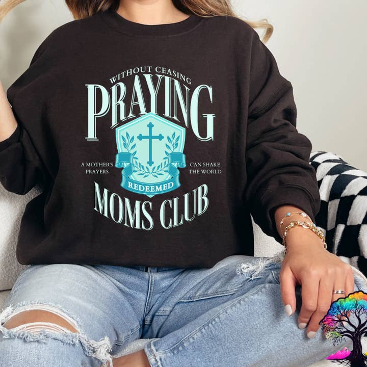 Felpa Praying Moms Club Christian per la vendita all'ingrosso da parte di Honey & Haven