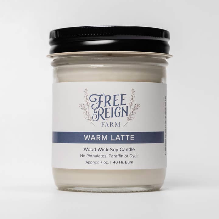 Free Reign Farm - Wholesale Jar/Filled Candle - NEW 7oz Wood Wick Soy Candles32